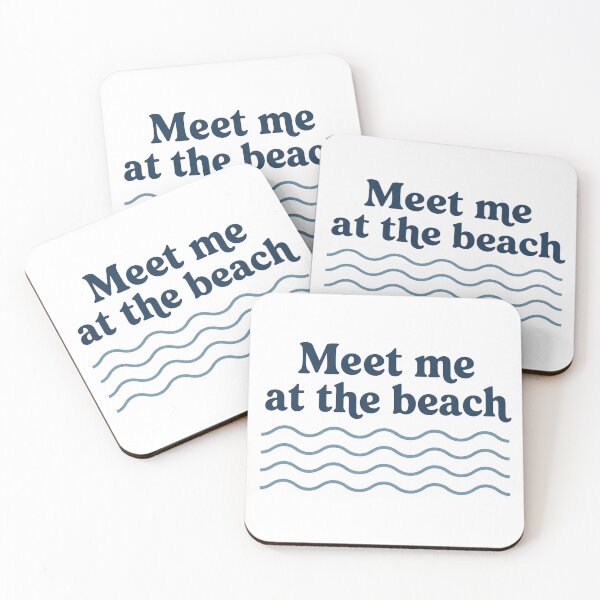 Item preview, Meet Me at the Beach – Coastal Waves Typography Summer Aesthetic designed and sold by byaga.