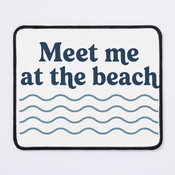 Item preview, Meet Me at the Beach – Coastal Waves Typography Summer Aesthetic designed and sold by byaga.