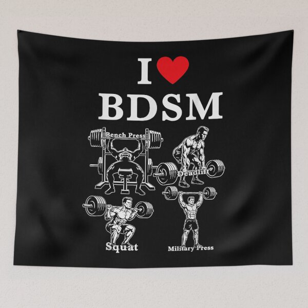 Item preview, Funny I Love BDSM Bench Deadlift Squat Military Press Gym Humor designed and sold by NgumohaLanke.