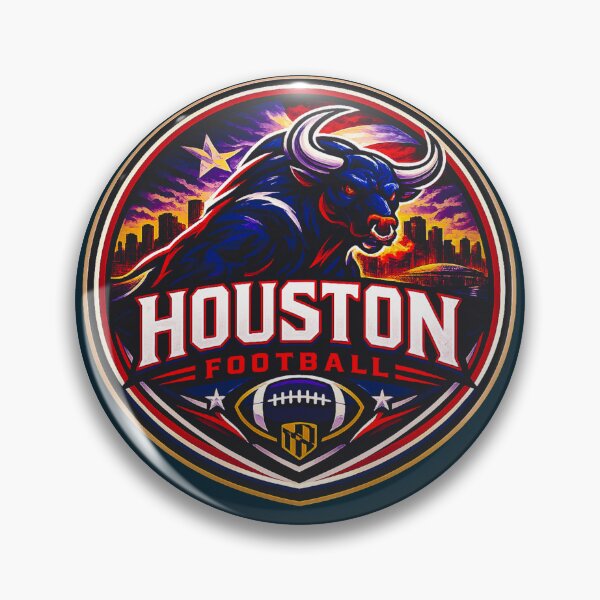 Item preview, Houston Football Skyline Vintage Sports Logo Shirt designed and sold by TKOprintdesigns.