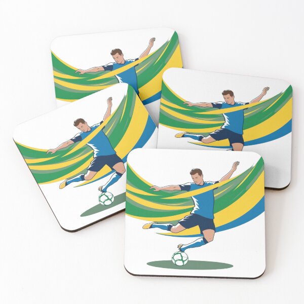 Item preview, Dynamic Football Player Striking Soccer Ball Graphic designed and sold by PMTaurus.