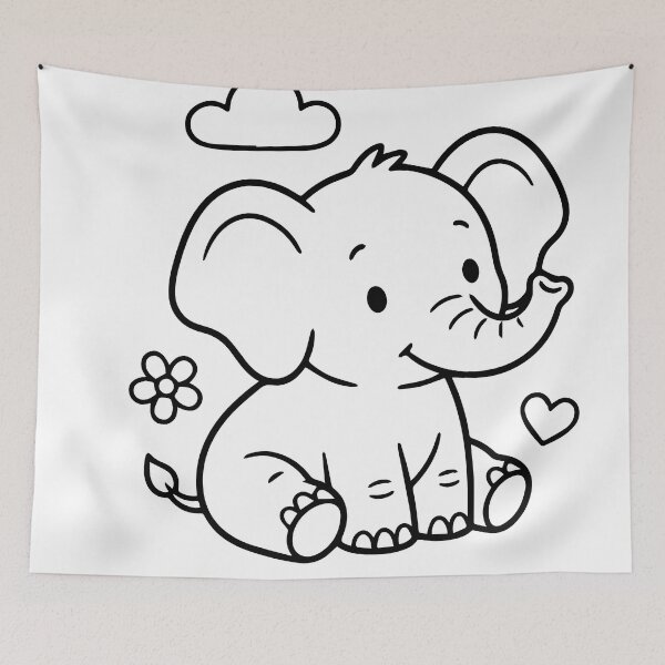 Item preview, Kids Coloring Shirt Cute Elephant Toddler Activity designed and sold by Hilmanku.