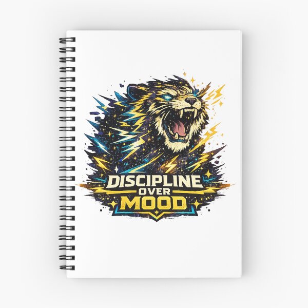 Item preview, Discipline Over Mood Cosmic Tiger Gym T-Shirt designed and sold by NeonVoid Studio.