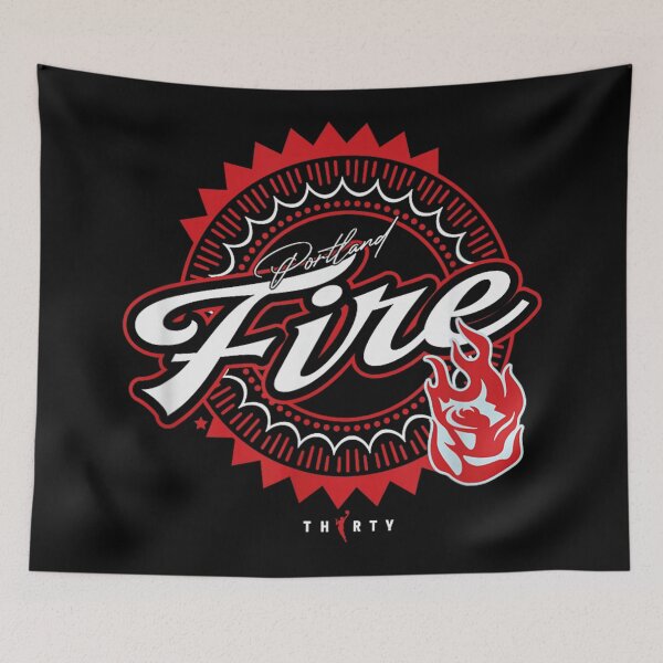 Item preview, Portland Fire Thirty Basketball Sports Team Logo Red Black Flame Graphic designed and sold by KrystinaGiGi.
