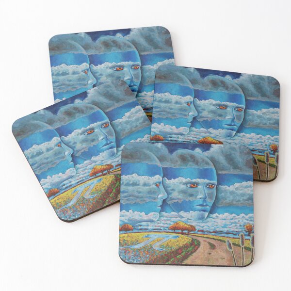 Item preview, Surreal Cloud Faces and Pi Landscape – Fine Art Oil Painting designed and sold by RShirleyFineArt.
