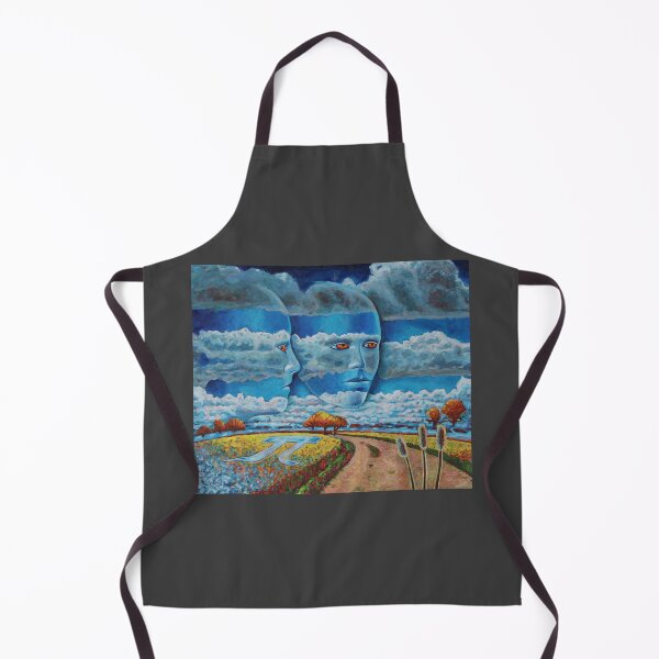Item preview, Surreal Cloud Faces and Pi Landscape – Fine Art Oil Painting designed and sold by RShirleyFineArt.