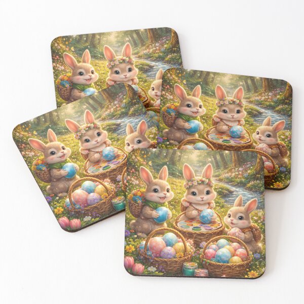 Item preview, Joyful Easter Bunnies in Spring's Magic. designed and sold by JoyNest = "The nest of joy".