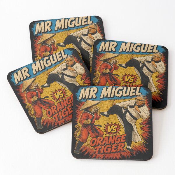 Item preview, Mr Miguel vs Orange Tiger Martial Arts Karate Cat Kung Fu Fight designed and sold by KrystinaGiGi.