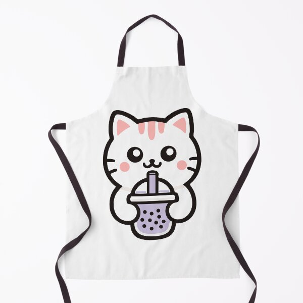 Item preview, Cute Kawaii Cat Drinking Bubble Tea designed and sold by IYI.