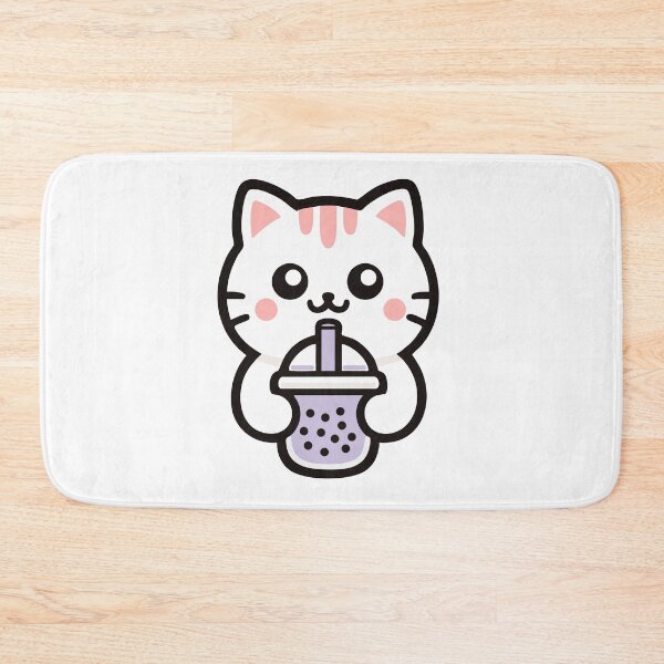 Item preview, Cute Kawaii Cat Drinking Bubble Tea designed and sold by IYI.