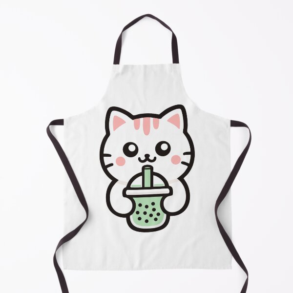 Item preview, Cute Kawaii Cat Drinking Bubble Tea designed and sold by IYI.
