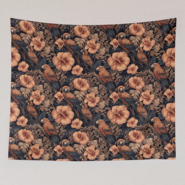 Item preview, Blooming Tropical Floral Texture  - Birth Flower Motif  - Gifts For Couples designed and sold by RoyalStarsPatts.