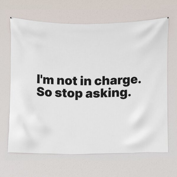 Item preview, I’m not in charge. So stop asking | Black text designed and sold by ThingsOnTees.