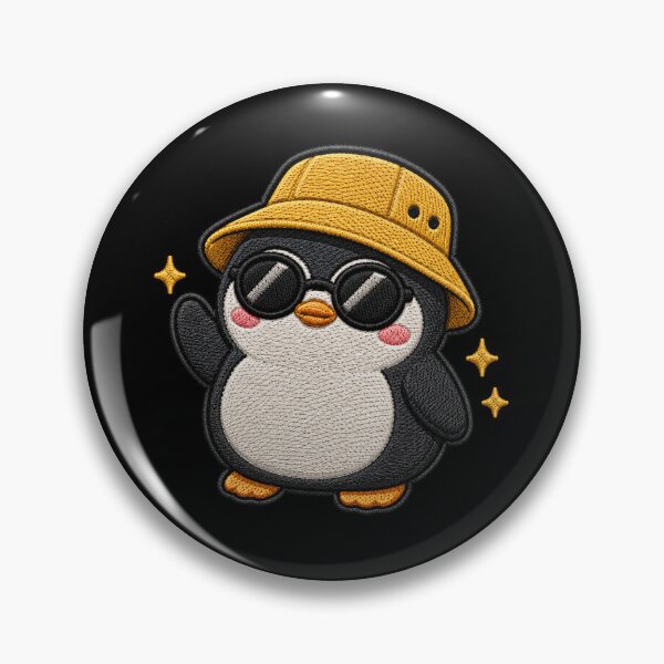 Item preview, Penguin Waving Embroidery Patch Cute Kawaii designed and sold by ColorSplash123.