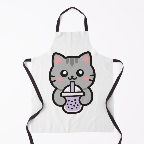Item preview, Cute Kawaii Cat Drinking Bubble Tea designed and sold by IYI.