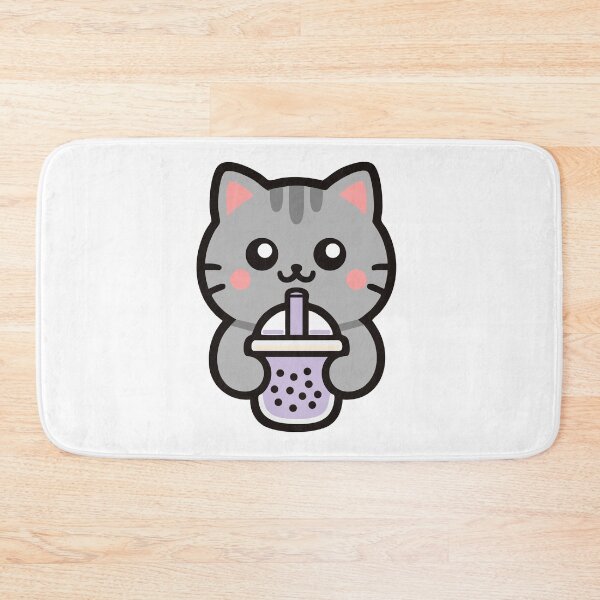 Item preview, Cute Kawaii Cat Drinking Bubble Tea designed and sold by IYI.