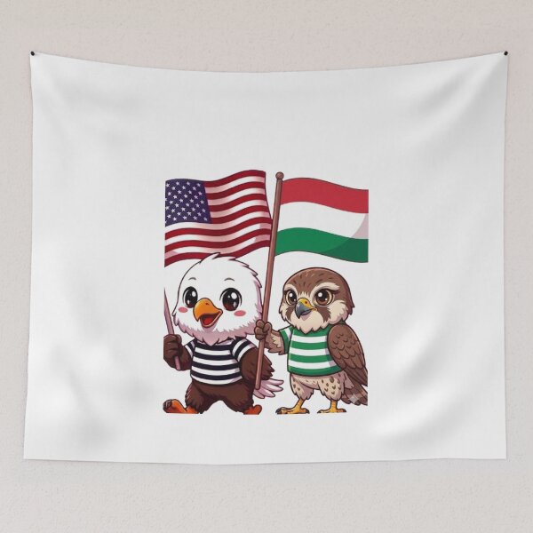 Item preview, the American eagle and its friend the Hungarian falcon designed and sold by SE213.