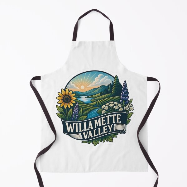 Item preview, Willamette Valley Oregon Landscape Vinyl Sticker – Pacific Northwest Nature Decal for Water Bottle Laptop Car – PNW Wine Country Illustration designed and sold by Ulikedigital14.