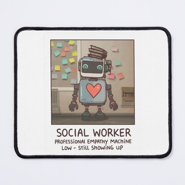 Item preview, Social Worker Professional Empathy Machine - Cute Robot Polaroid Badge designed and sold by SandiCreative.