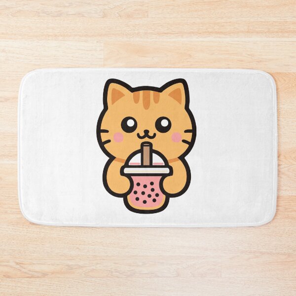 Item preview, Cute Kawaii Cat Drinking Bubble Tea designed and sold by IYI.