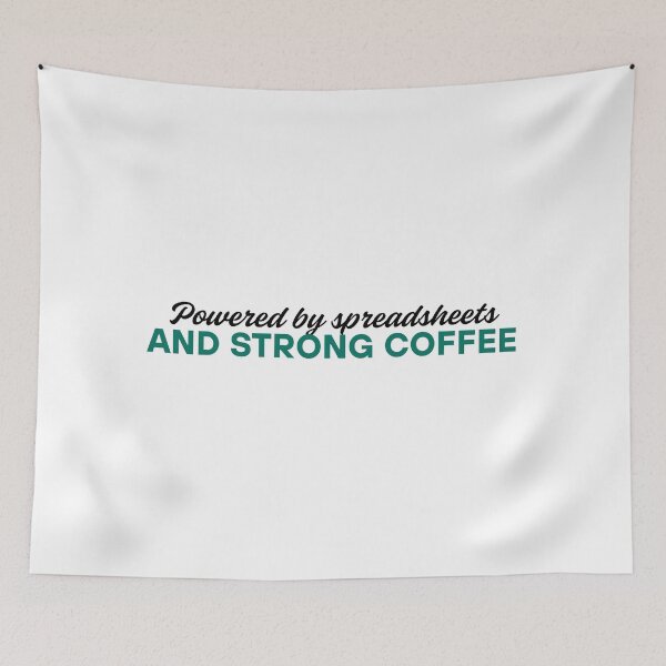 Item preview, Powered by Spreadsheets and Strong Coffee Funny Accountant T-Shirt CPA Gift Tee designed and sold by BananaPrint.