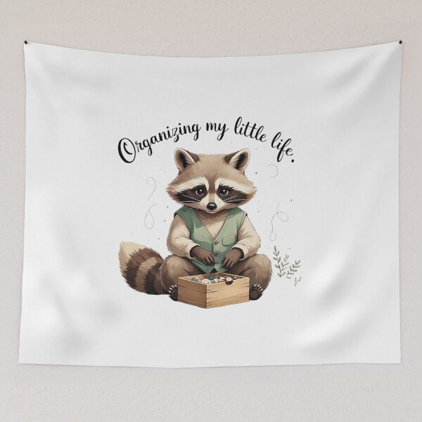Item preview, Organizing My Little Life Funny Raccoon Planner Addict designed and sold by AQUILAKREO.