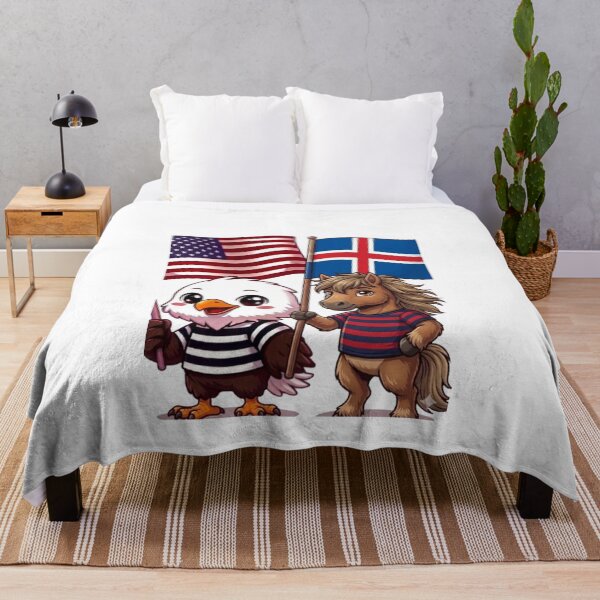 Item preview, the American eagle and its friend the Icelandic horse designed and sold by SE213.
