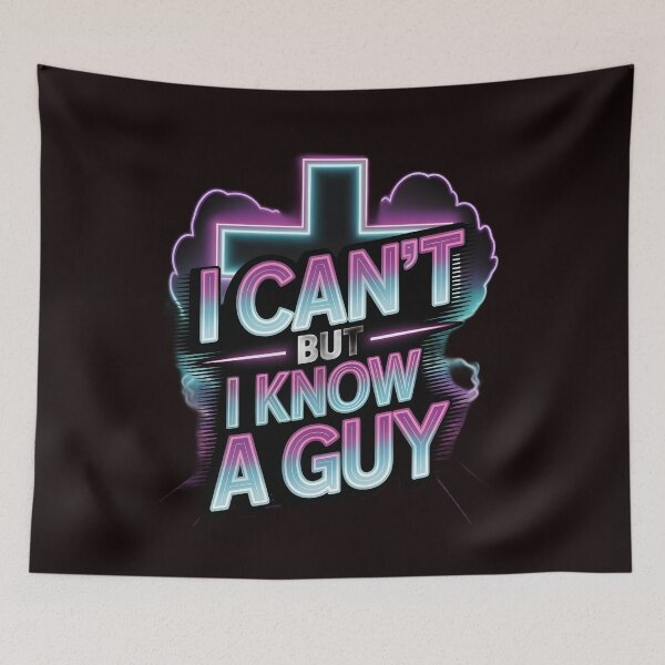 Item preview, I Can't But I Know A Guy Jesus T-Shirt – Funny Christian Faith apparel for Believers designed and sold by Redgiant87x.