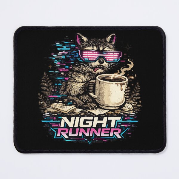 Item preview, Night Runner Cyberpunk Skull Glitch T-Shirt designed and sold by NeonVoid Studio.
