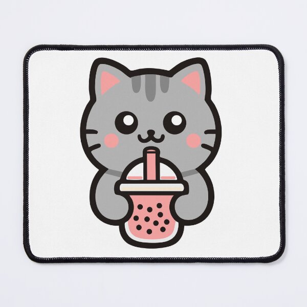 Artikelvorschau, Niedliche Kawaii-Katze trinkt Bubble Tea entworfen und verkauft von IYI.