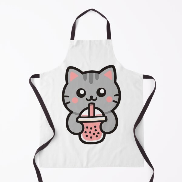 Item preview, Cute Kawaii Cat Drinking Bubble Tea designed and sold by IYI.