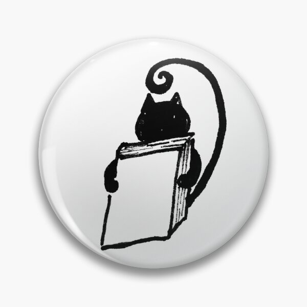 Item preview, Reading Cat, Black Cat Holding a Book designed and sold by Vesivariart.