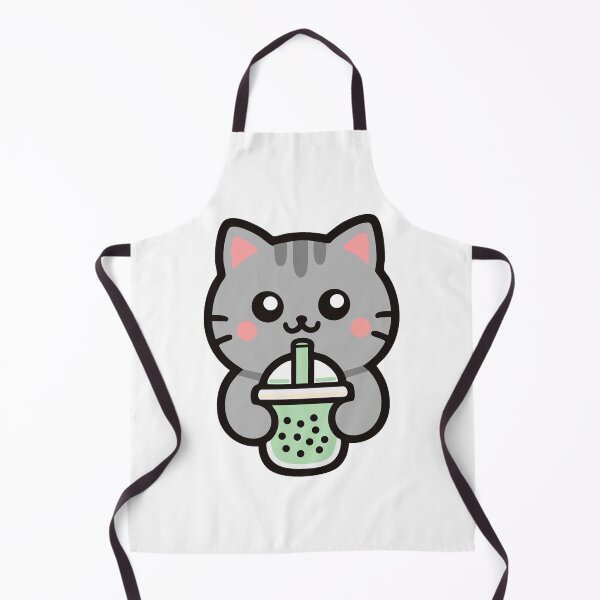 Item preview, Cute Kawaii Cat Drinking Bubble Tea designed and sold by IYI.