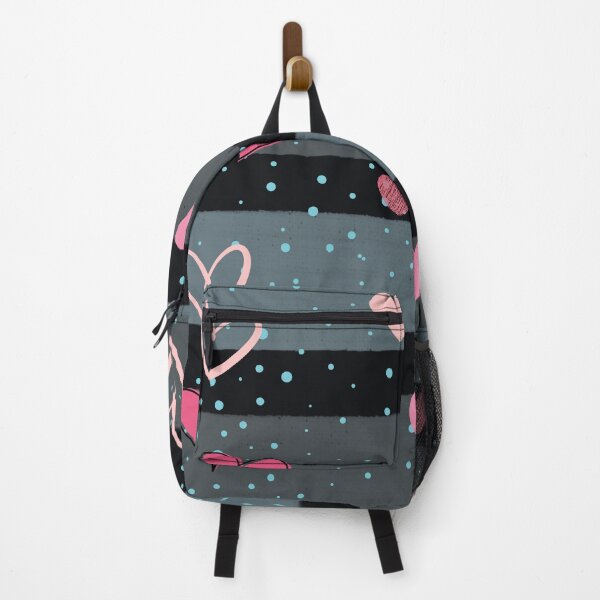 Item preview, Pretty Blue Dots Brush Strokes Pink Hearts Collage Pattern designed and sold by LibertyHub.