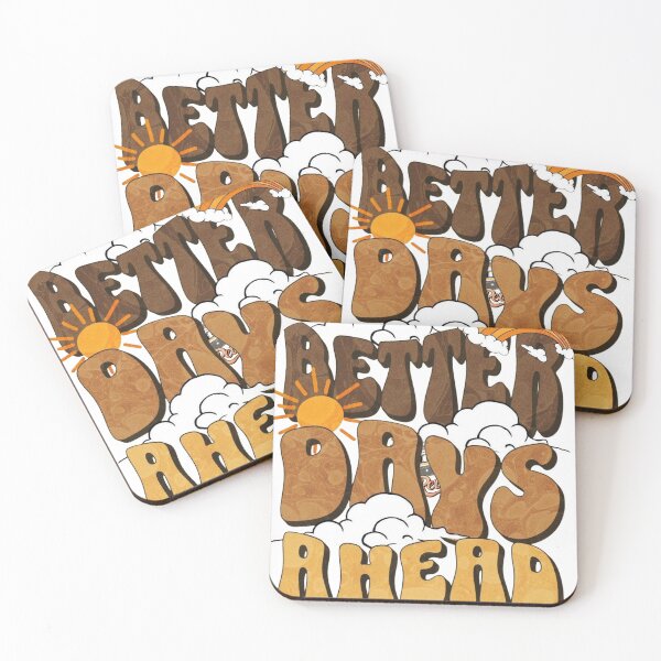 Item preview, Groovy Typography Art "Better Days Ahead" – Retro Inspirational Quote Design for Social Media designed and sold by Ulikedigital14.