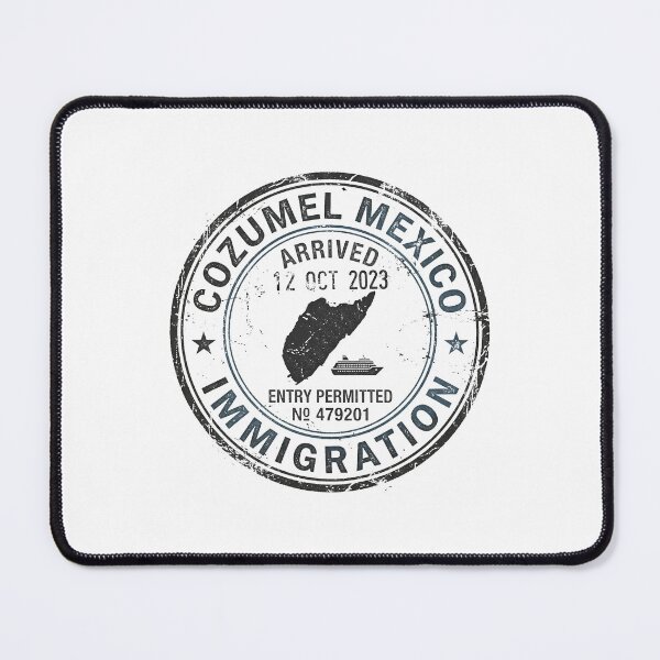 Item preview, Cozumel Map Vintage Passport Stamp Souvenir designed and sold by DuckOddity.
