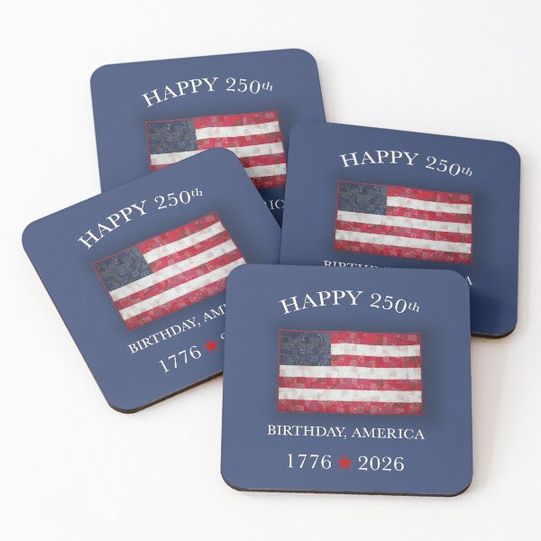 Item preview, July 4 250th Birthday with American Flag designed and sold by elizdesigns.