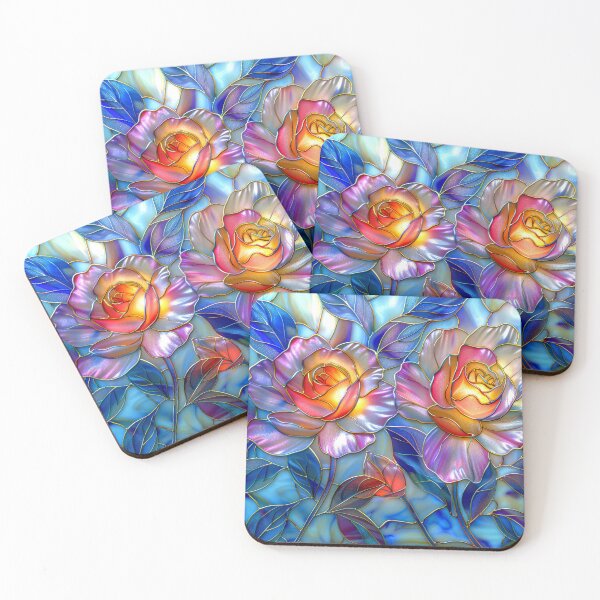 Item preview, Colorful Flowers Stained Glass Art designed and sold by MargaretWiktor.