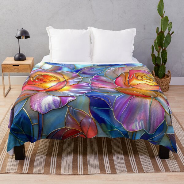 Item preview, Colorful Flowers Stained Glass Art designed and sold by MargaretWiktor.