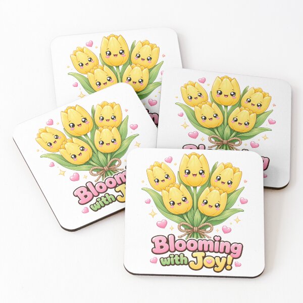 Item preview, Blooming With Joy | Kawaii Yellow Tulips designed and sold by Dulxoz.