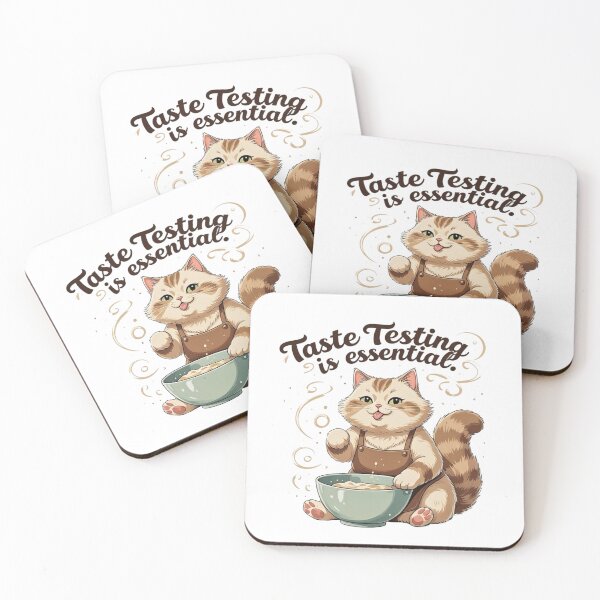 Item preview, Taste Testing Is Essential Funny Cat Baking Humor designed and sold by AQUILAKREO.