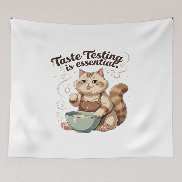 Item preview, Taste Testing Is Essential Funny Cat Baking Humor designed and sold by AQUILAKREO.