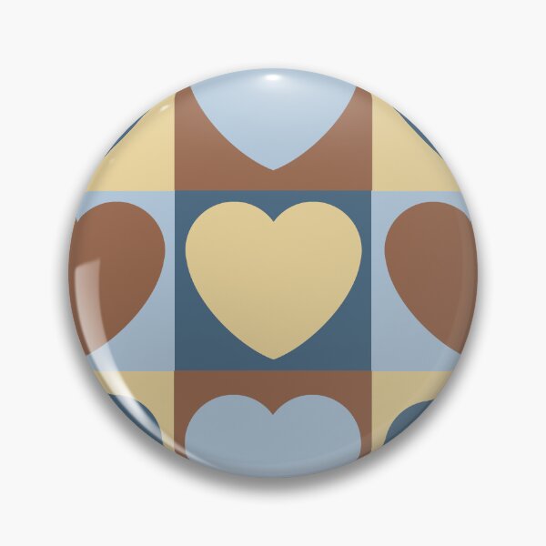 Item preview, Checkered Blue And Brown Heart Pattern designed and sold by LibertyHub.