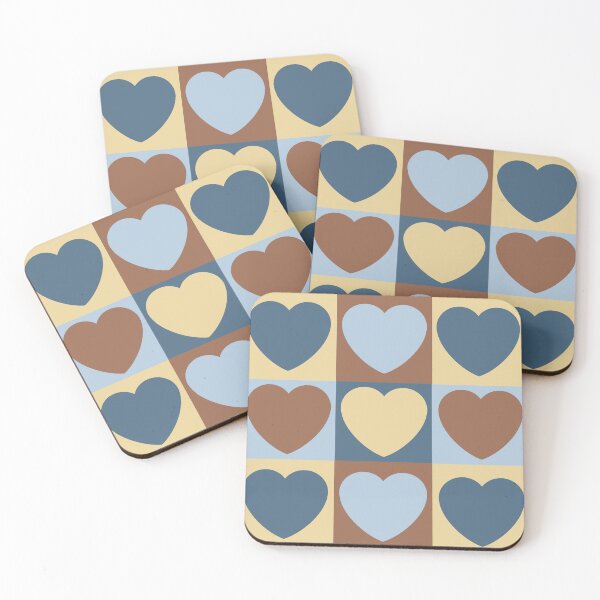 Item preview, Checkered Blue And Brown Heart Pattern designed and sold by LibertyHub.