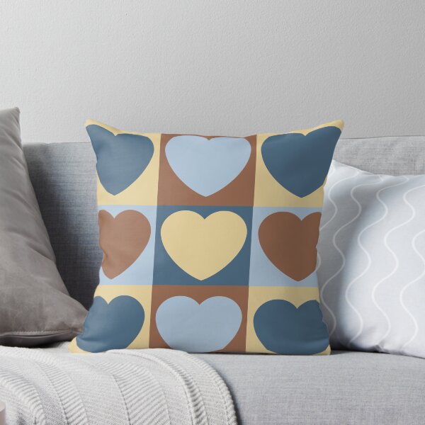 Item preview, Checkered Blue And Brown Heart Pattern designed and sold by LibertyHub.