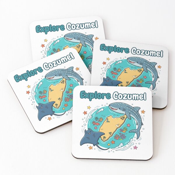 Item preview, Cute Cartoon Whale Shark Cozumel Island Map designed and sold by DuckOddity.