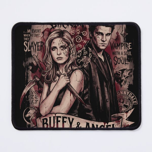 Item preview, Retro Buffy and Angel Kiss – Iconic 90s TV Couple designed and sold by Senpaiwaves.