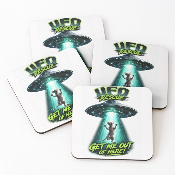Item preview, UFO Rescue | Get Me Out Of Here Sphynx Cat designed and sold by highvibz72.