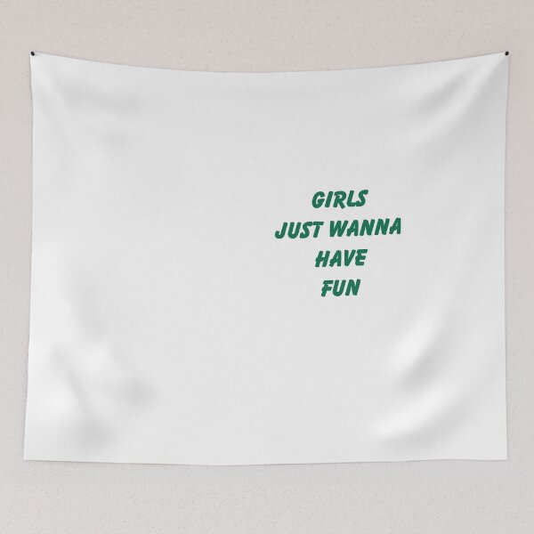 Item preview, Girls Just Wanna Have Fun Retro Quote designed and sold by VibeoCanvasShop.