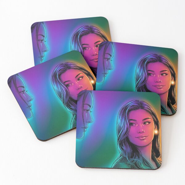 Item preview, The Way She Looks At Me Neon Thai GL Tv Series Lgbtq+ WLW Decor Poster Print Art Comic designed and sold by Mind Space.